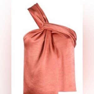 NANUSHKA Manon Satin-One-Shoulder -Blush- Colored -Top